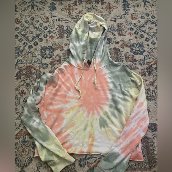 Wild Fable Tie-Dye Hoodie Sweater - Green, Pink, Yellow - Picture 1 of 3